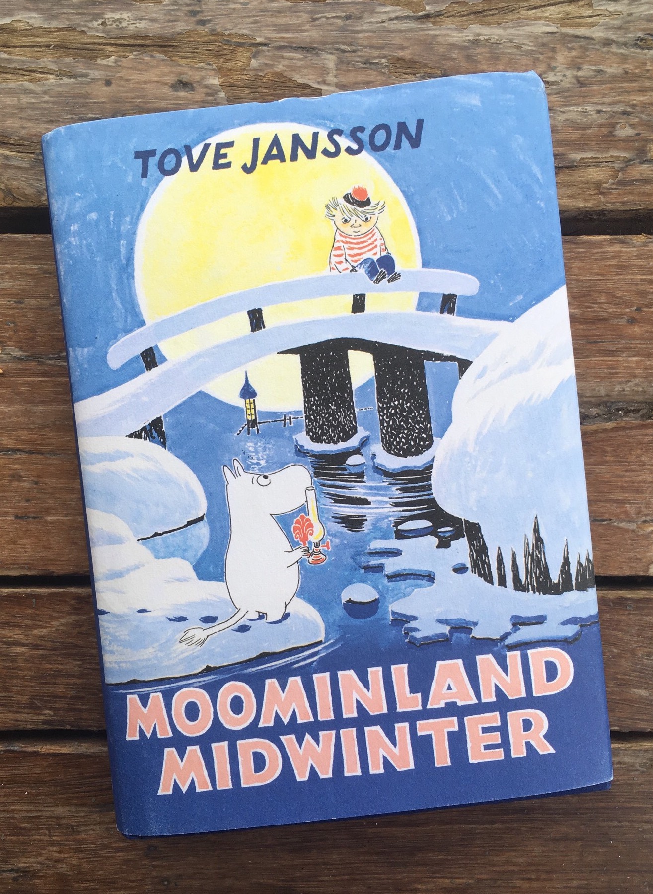 Colour photograph of the special hardcover edition of Moominland Midwinter by Tove Jansson, published by Sort of Books.